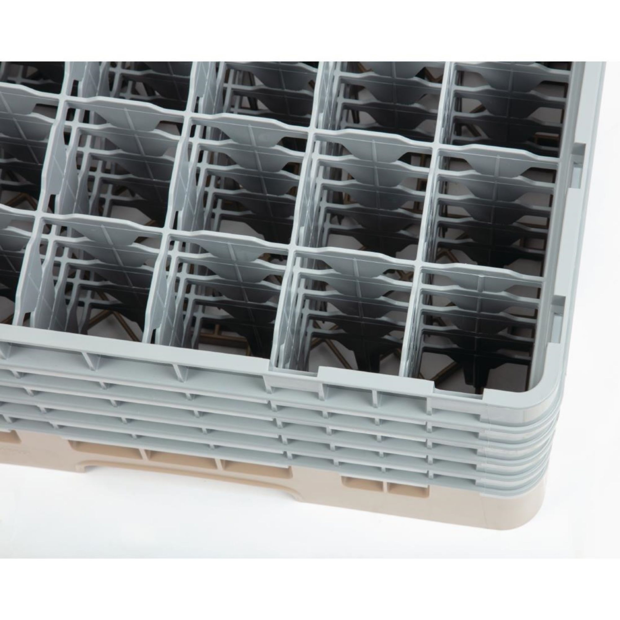 Picture of Cambro Camrack Beige 36 Compartments Max Glass Height 257mm