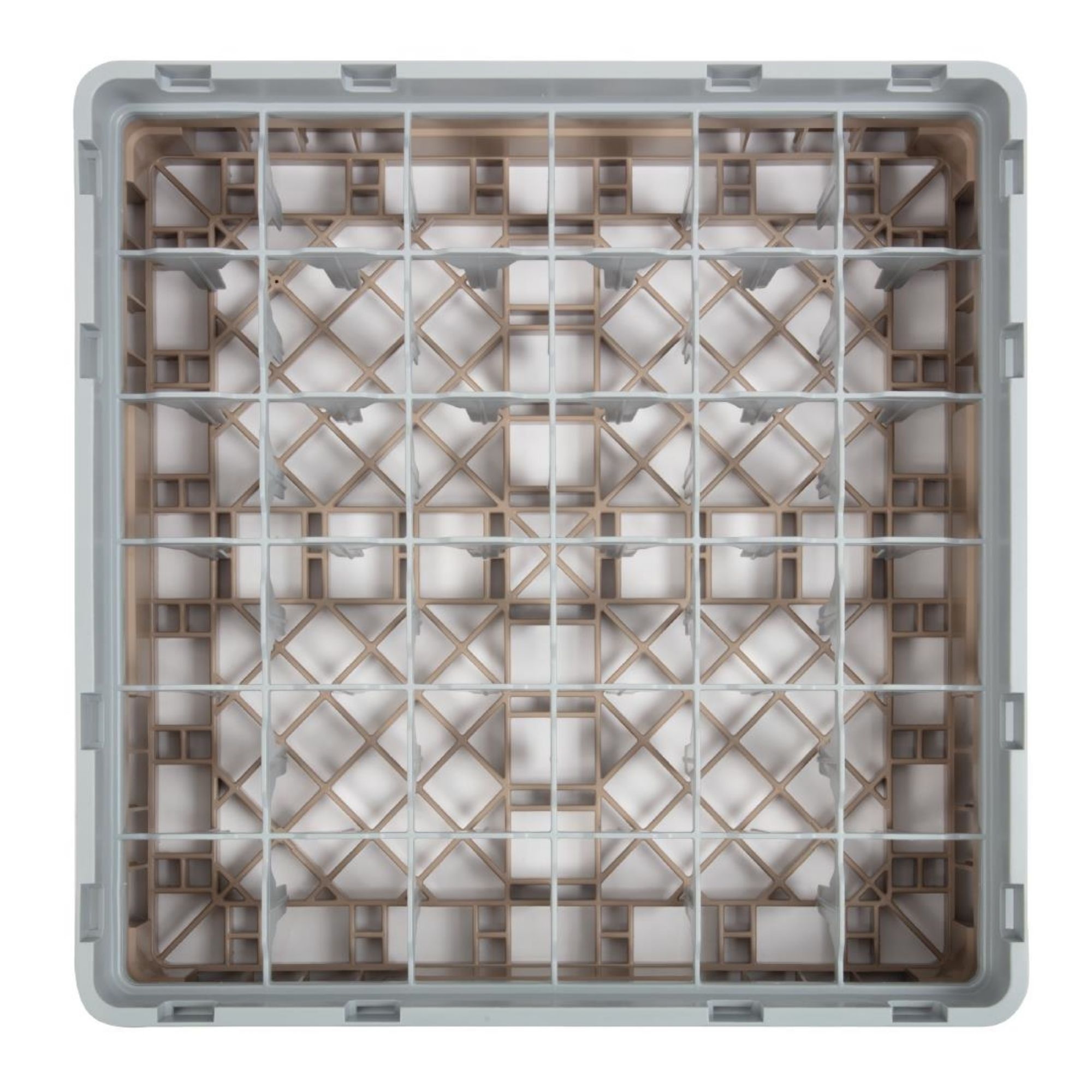 Picture of Cambro Camrack Beige 36 Compartments Max Glass Height 92mm