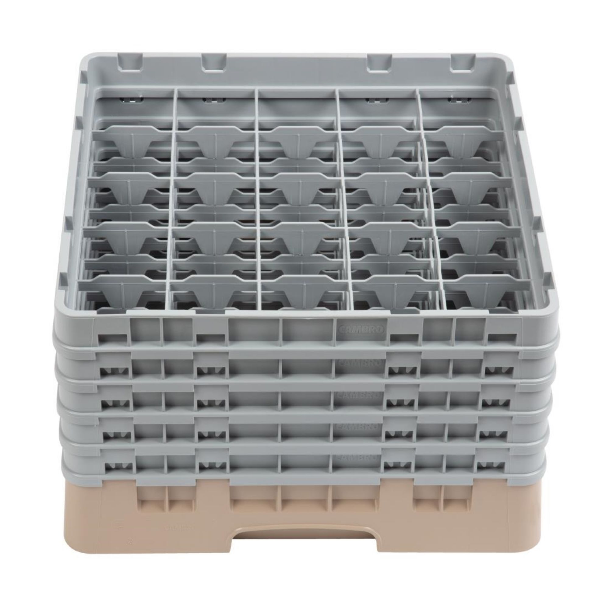 Picture of Cambro Camrack Beige 25 Compartments Max Glass Height 257mm