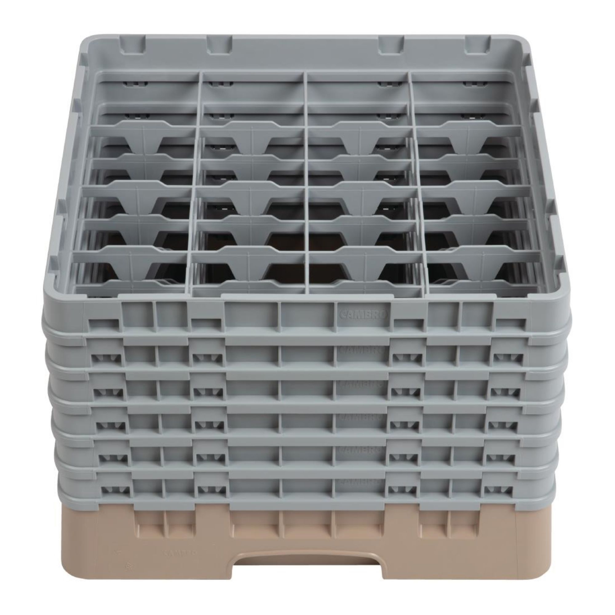Picture of Cambro Camrack Beige 16 Compartments Max Glass Height 298mm