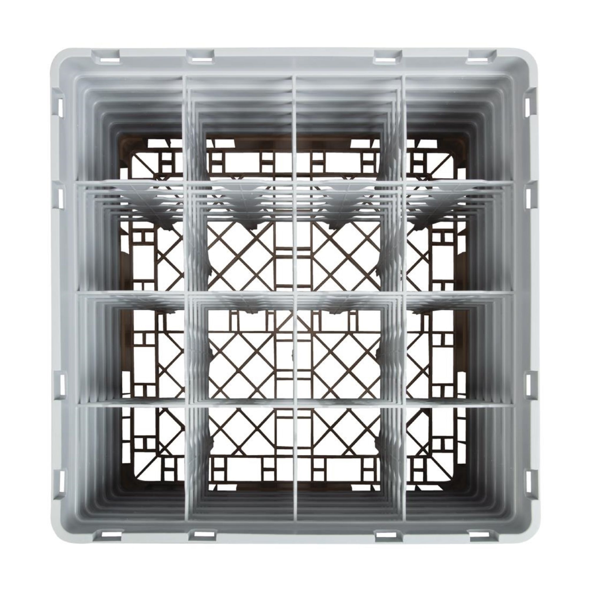 Picture of Cambro Camrack Beige 16 Compartments Max Glass Height 298mm