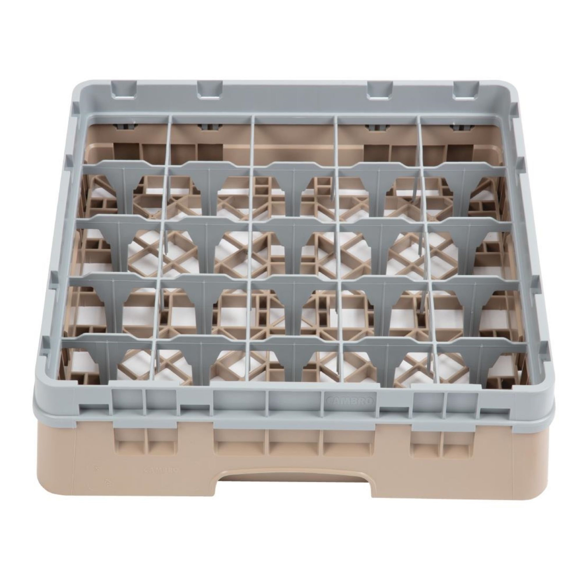 Picture of Cambro Camrack Beige 25 Compartments Max Glass Height 92mm (5 Pack)