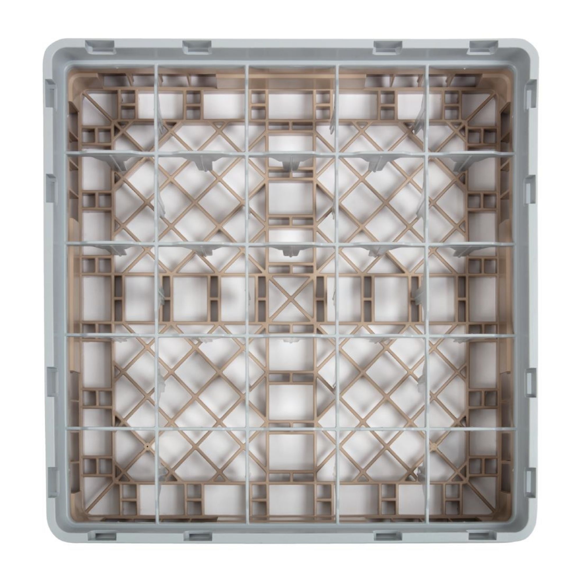 Picture of Cambro Camrack Beige 25 Compartments Max Glass Height 92mm (5 Pack)