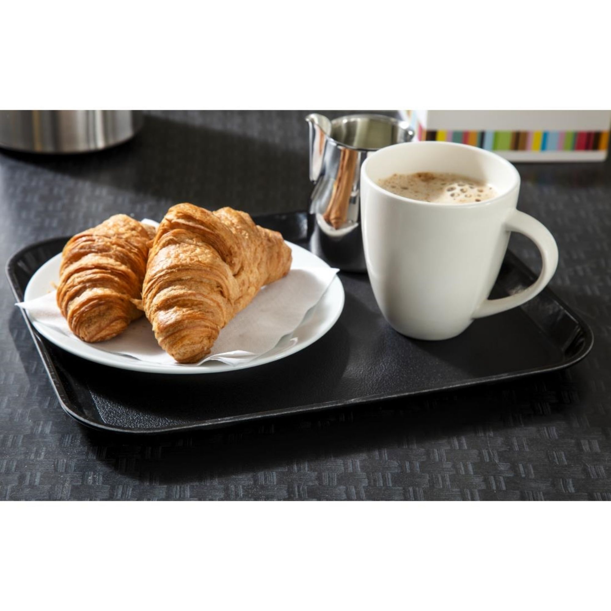 Picture of Cambro EpicTread Fibreglass Rectangular Non-Slip Tray Black 350mm
