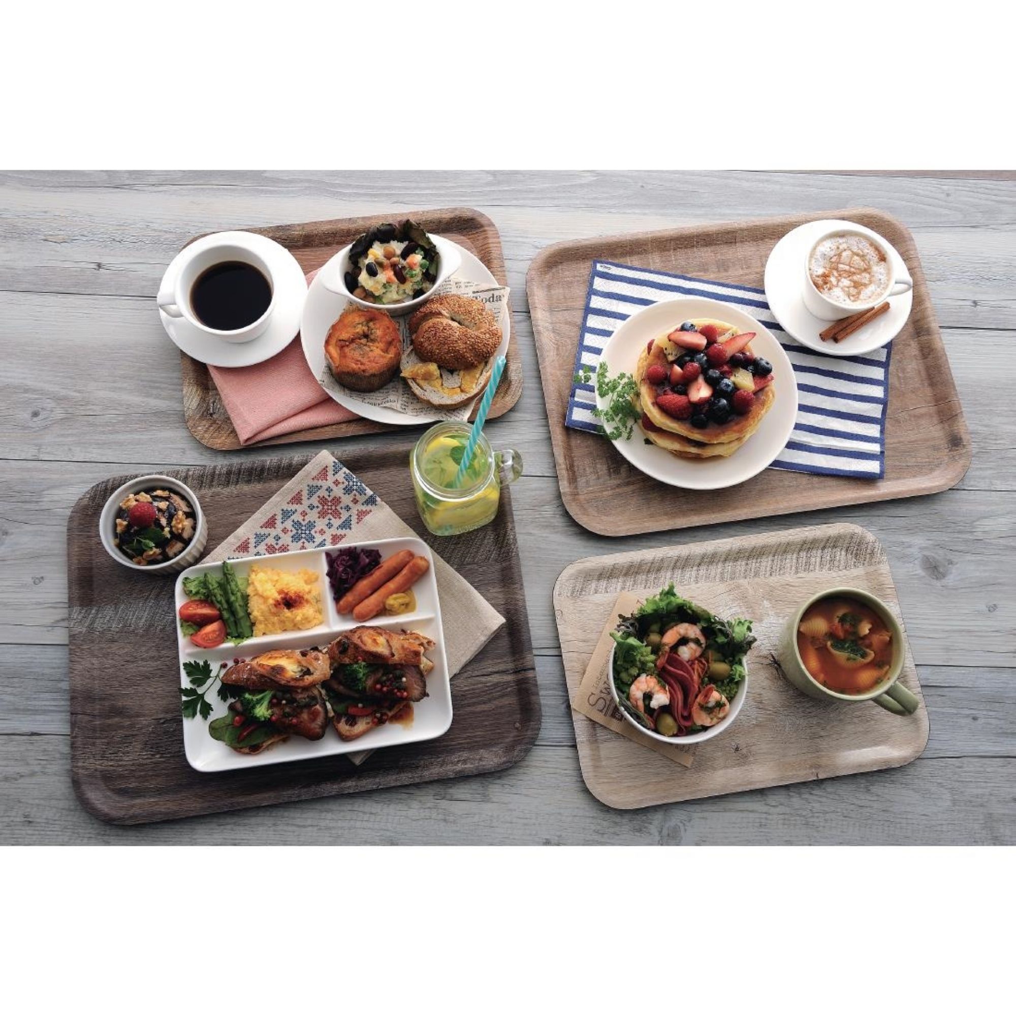 Picture of Cambro Madeira Laminate Canteen Tray Brown Oak 430mm