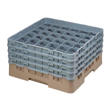 Picture of Cambro Camrack Beige 36 Compartments Max Glass Height 215mm