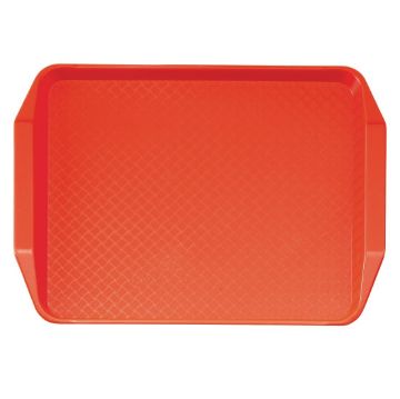 Picture of Cambro Polypropylene Handled Fast Food Tray Red 430mm
