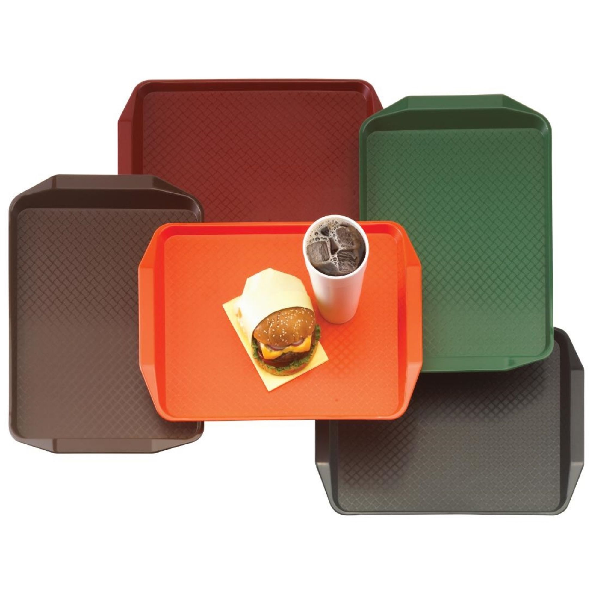 Picture of Cambro Polypropylene Handled Fast Food Tray Black 430mm