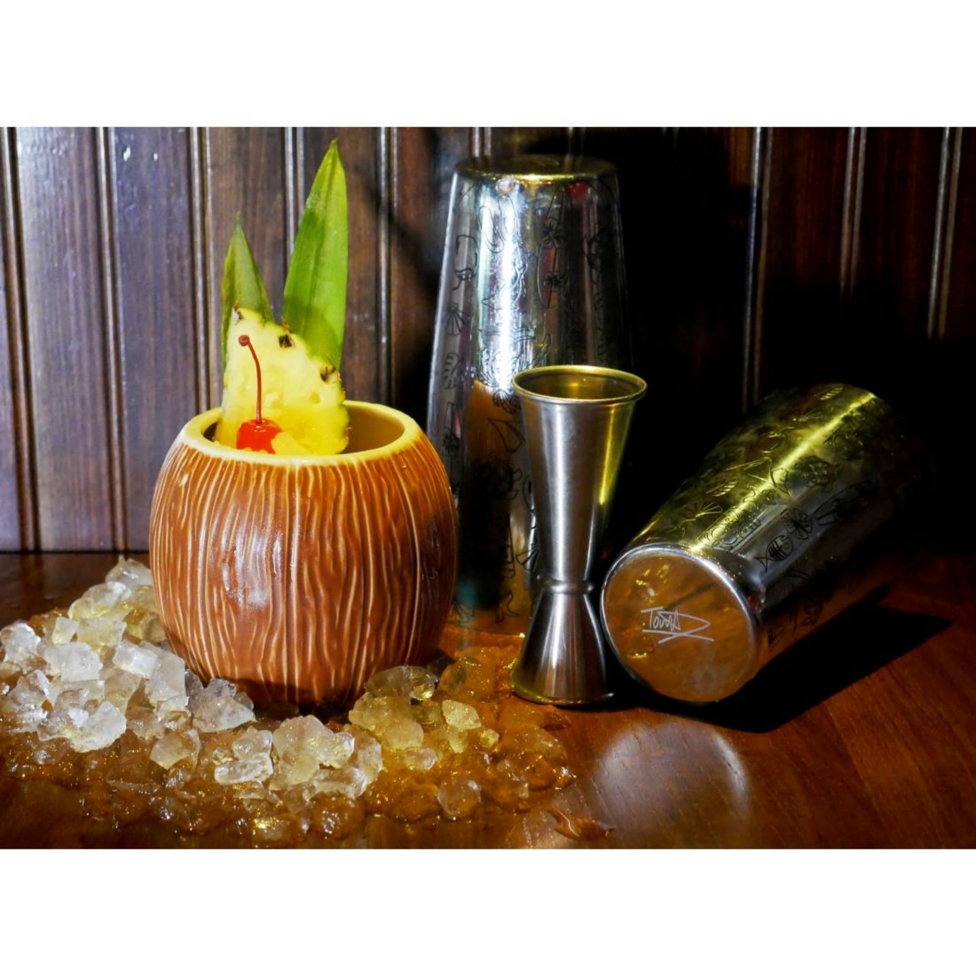 Picture of Beaumont Ceramic Coconut Tiki Mug Medium Brown 500ml