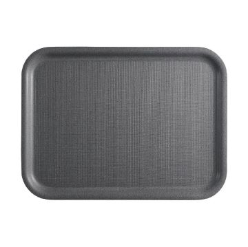 Picture of Cambro Mykonos Tray Charcoal Non-Slip Surface 360x460mm