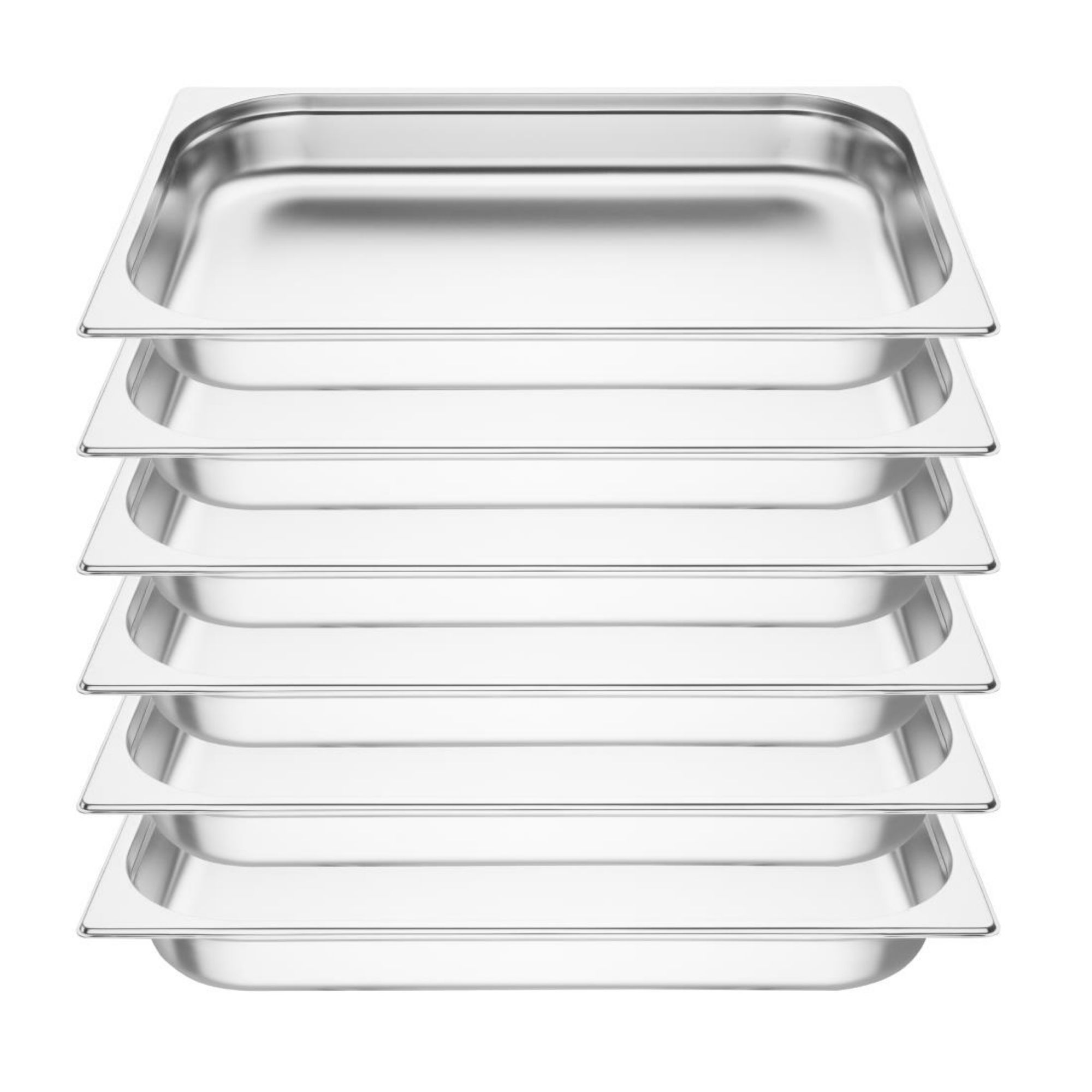 Picture of Vogue Stainless Steel 1/1 Gastronorm Trays 65mm (6 Pack)