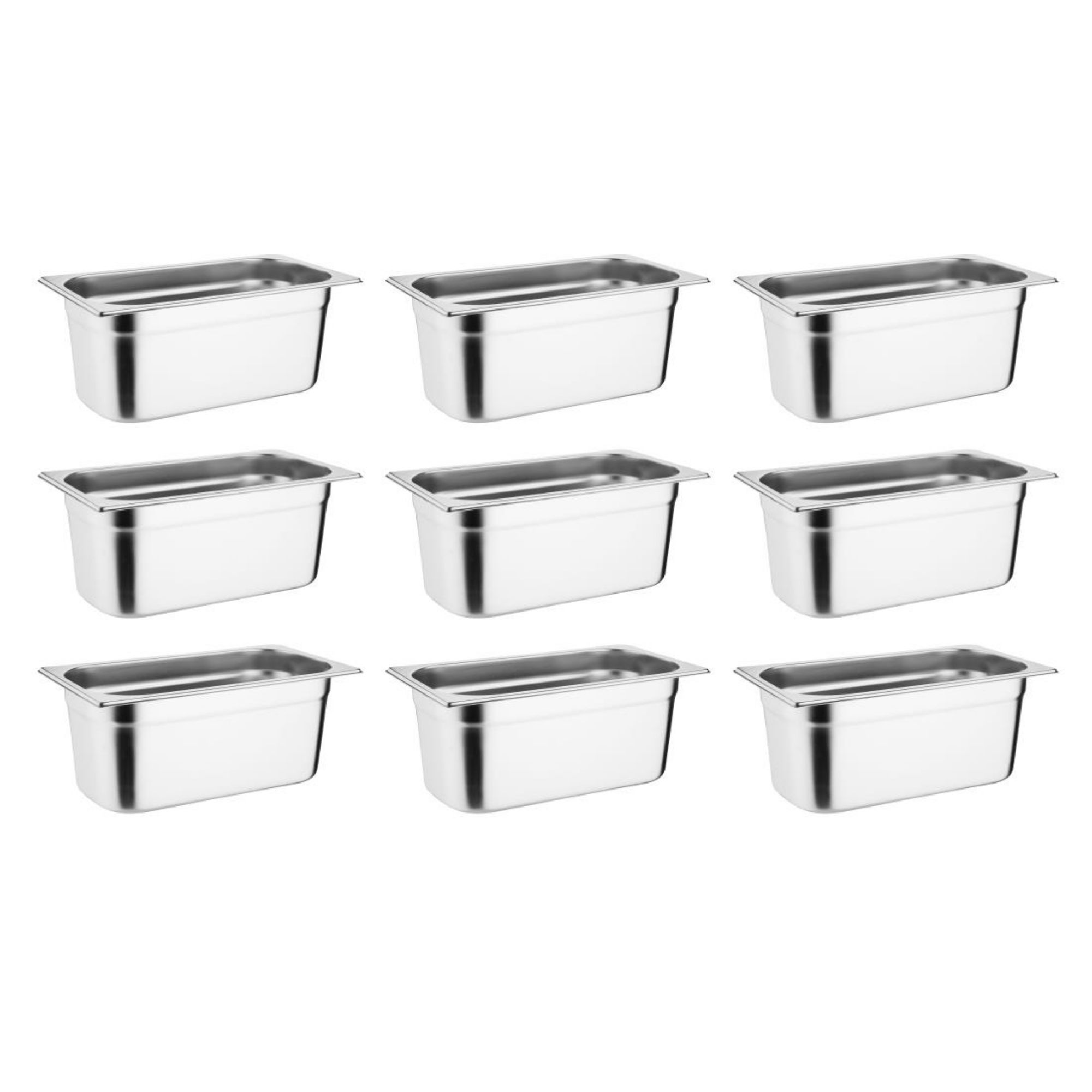 Picture of Vogue Stainless Steel Gastronorm Tray Set 9 x 1/3