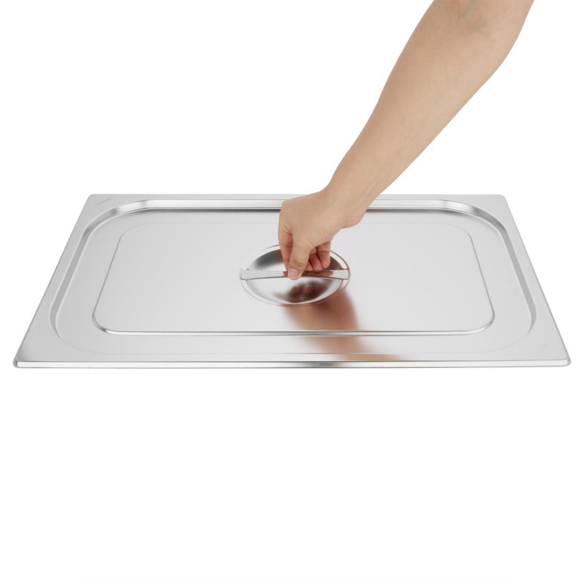 Picture of Vogue Stainless Steel 1/1 Gastronorm Tray with Lid