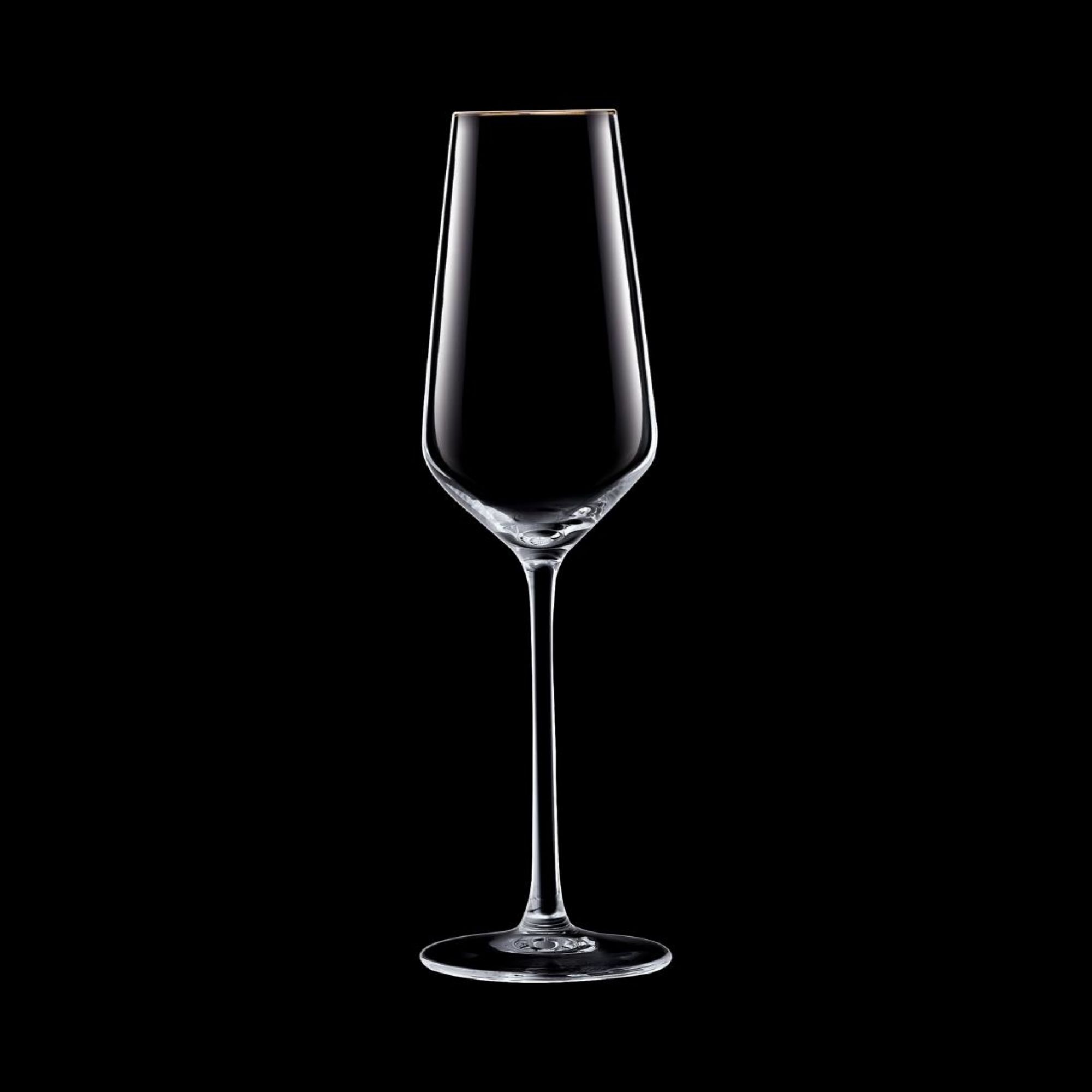 Picture of Cristal d'Arques Ultime Gold Band Flutes 170ml (8 Pack)