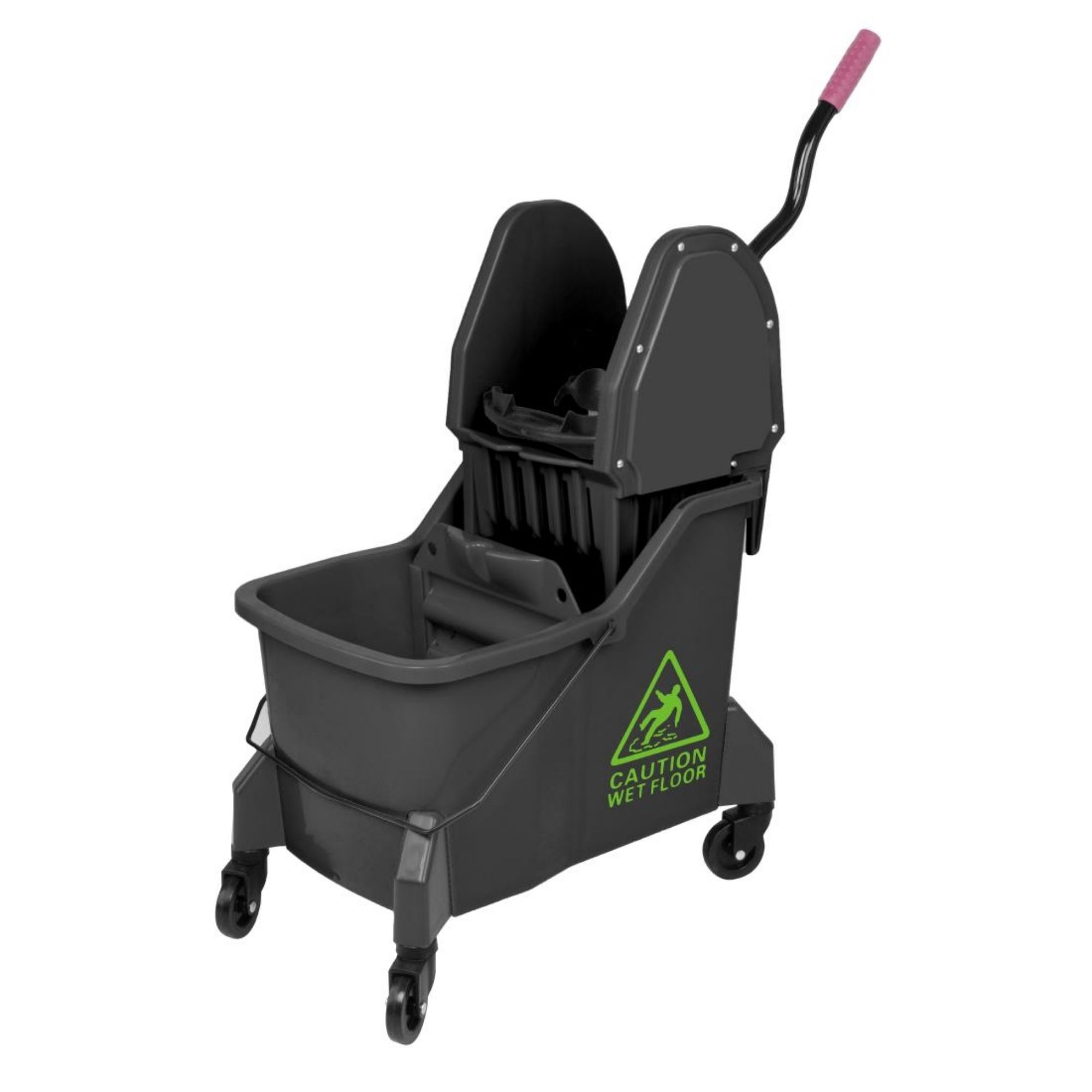 Picture of Jantex Two-Compartment Mop Bucket and Wringer Green 30Ltr