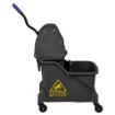 Picture of Jantex Two-Compartment Mop Bucket and Wringer Yellow 30Ltr
