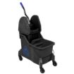 Picture of Jantex Two-Compartment Mop Bucket and Wringer Blue 30Ltr
