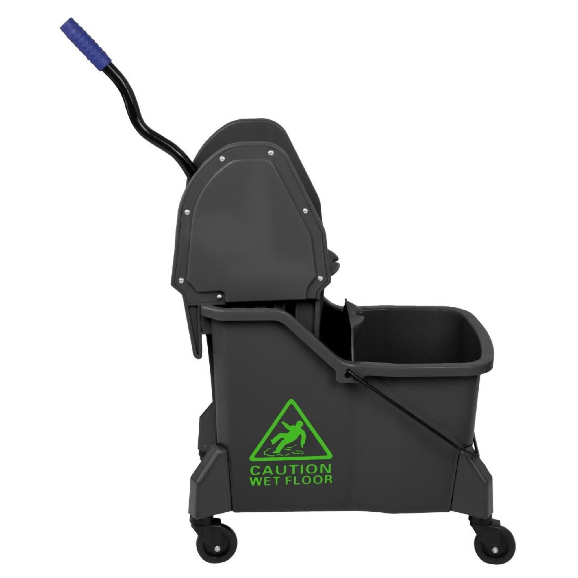 Picture of Jantex Two-Compartment Mop Bucket and Wringer Green 30Ltr