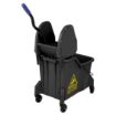 Picture of Jantex Two-Compartment Mop Bucket and Wringer Yellow 30Ltr