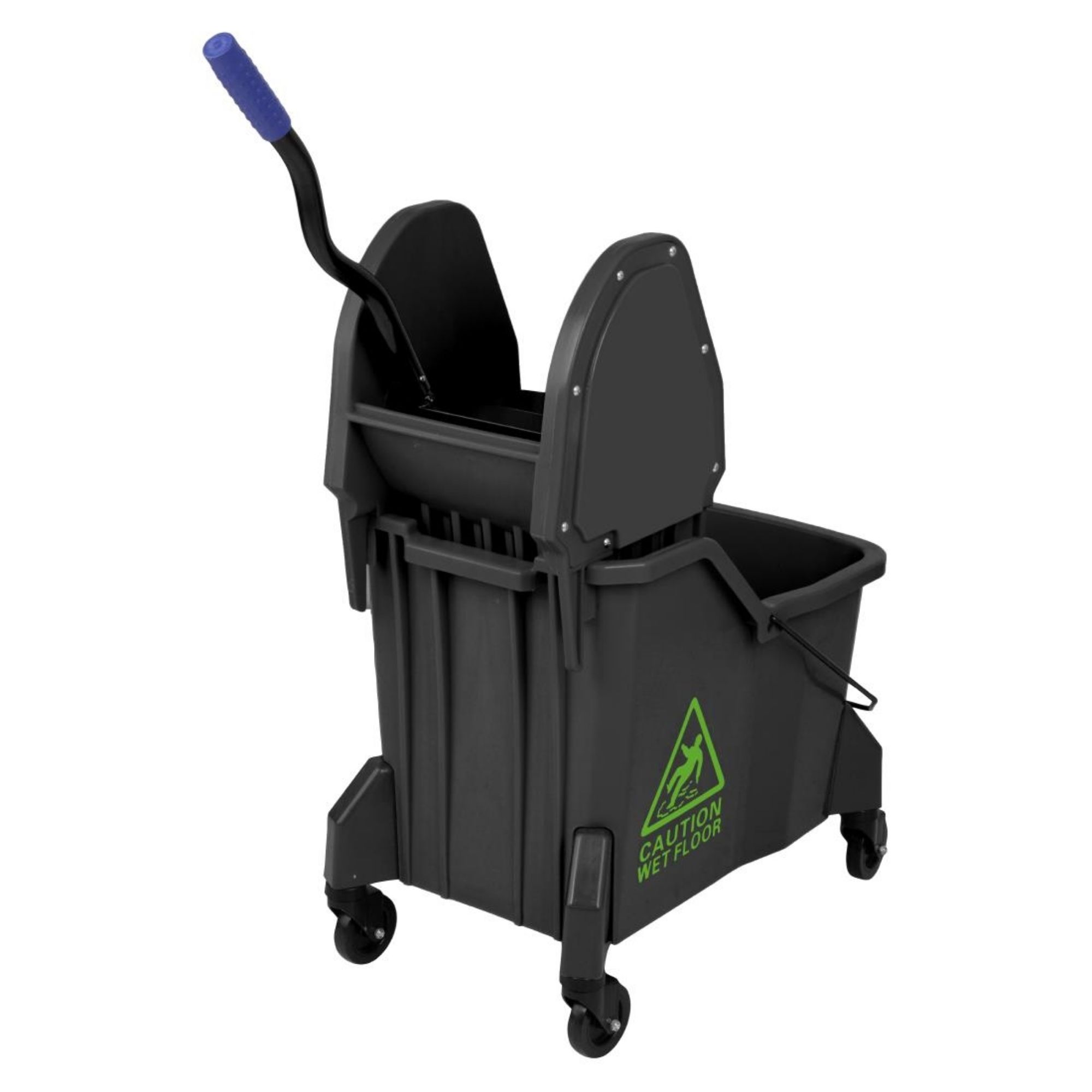 Picture of Jantex Two-Compartment Mop Bucket and Wringer Green 30Ltr