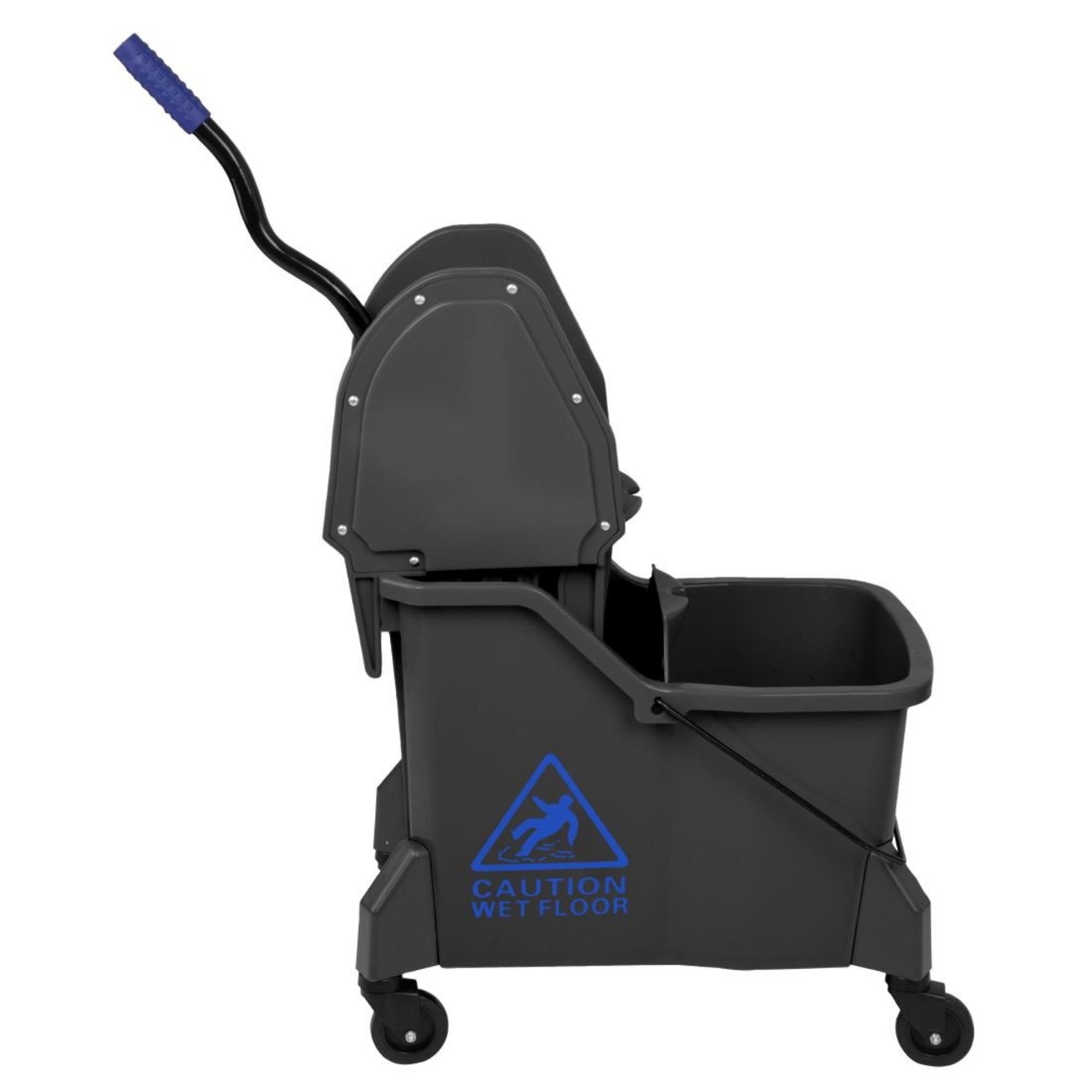 Picture of Jantex Two-Compartment Mop Bucket and Wringer Blue 30Ltr