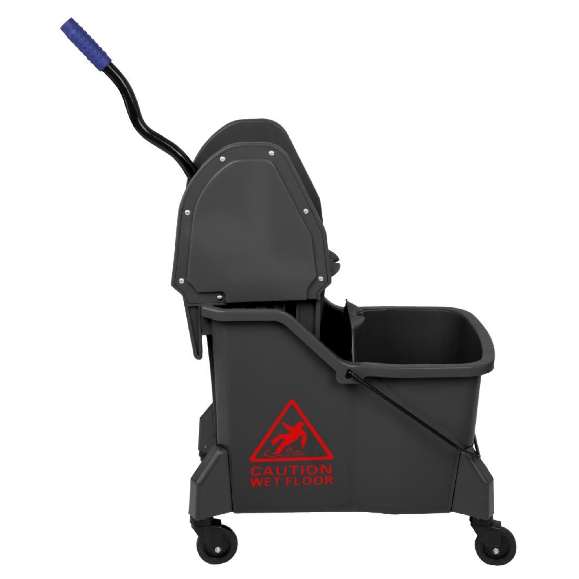 Picture of Jantex Two-Compartment Mop Bucket and Wringer Red 30Ltr