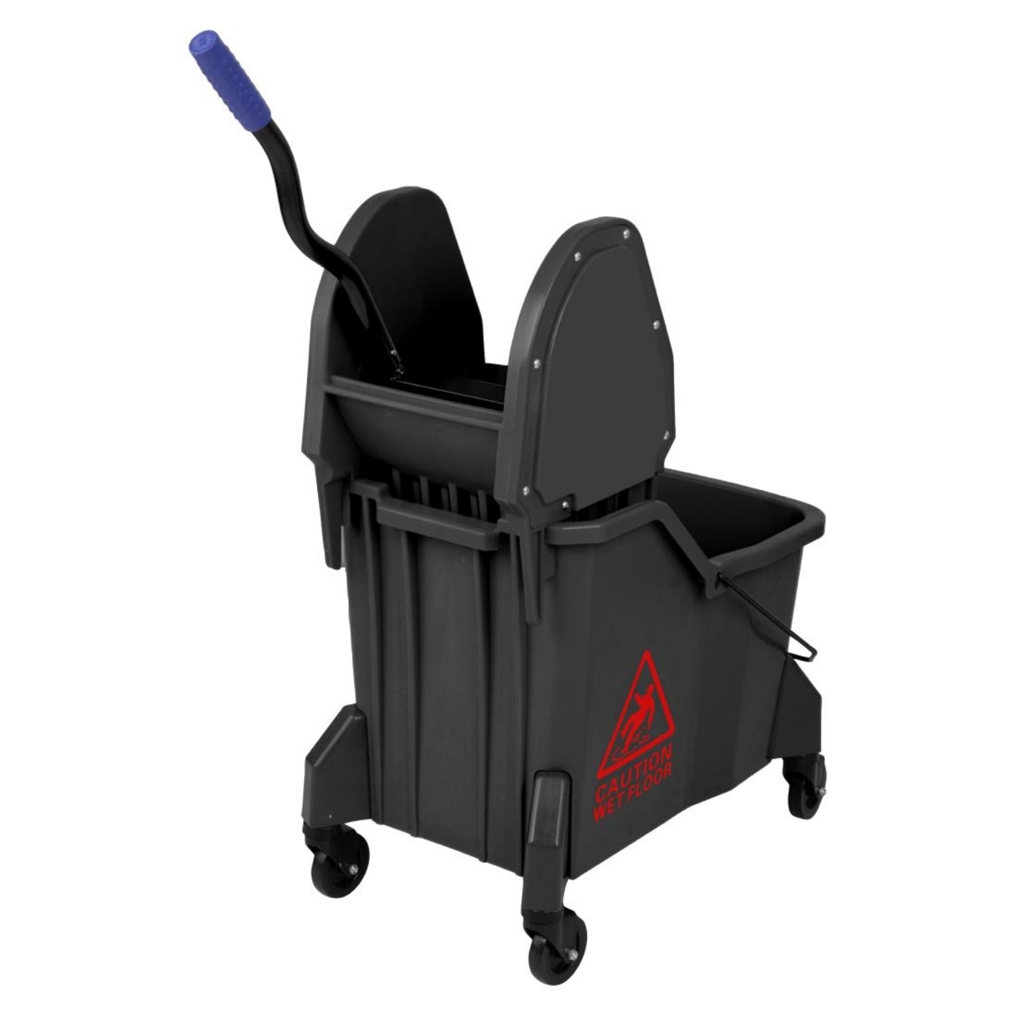 Picture of Jantex Two-Compartment Mop Bucket and Wringer Red 30Ltr