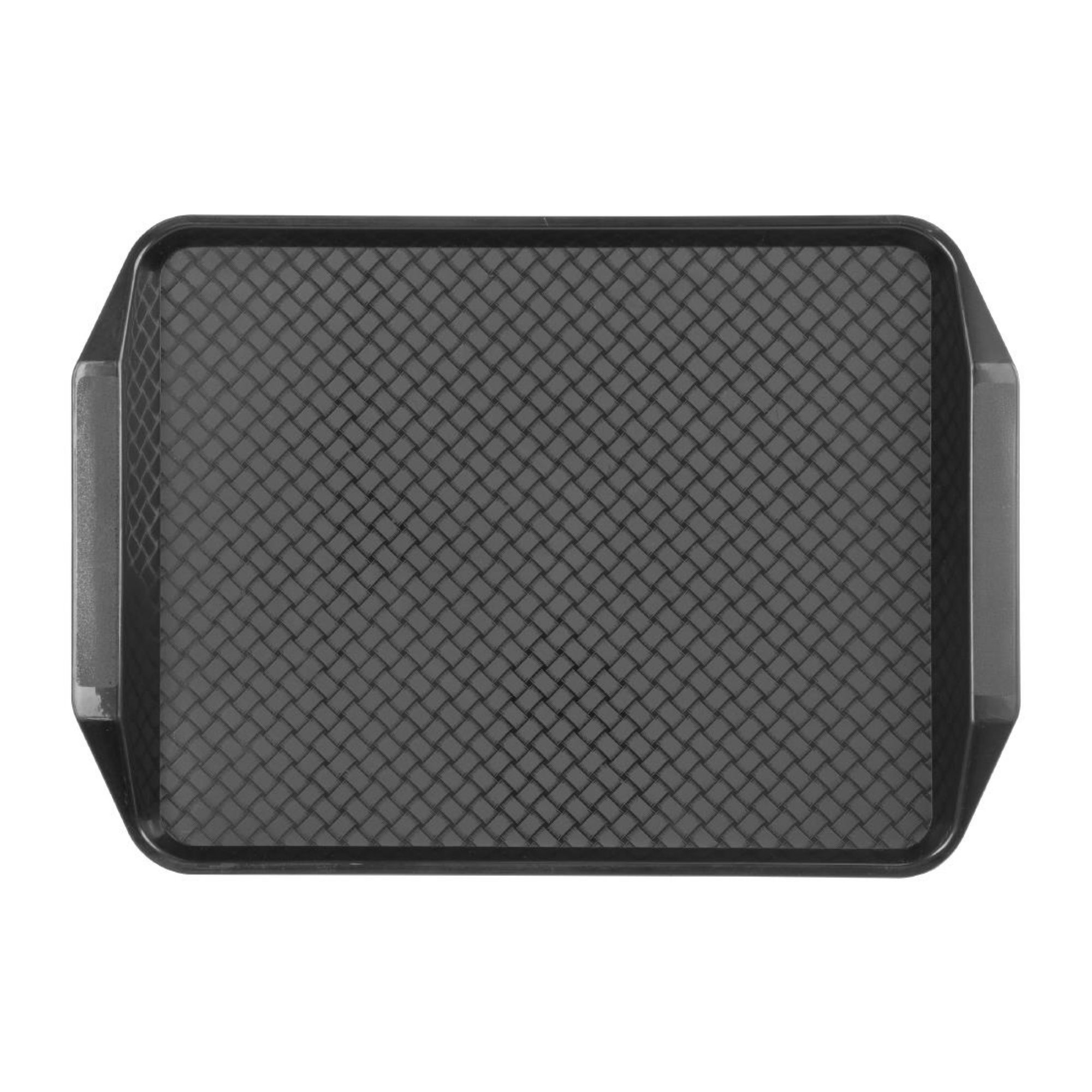 Picture of Olympia Kristallon Handled Fast Food Tray Black 435x305mm