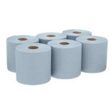 Picture of 2 Ply Blue Centrefeed Roll 120m (6 Rolls)