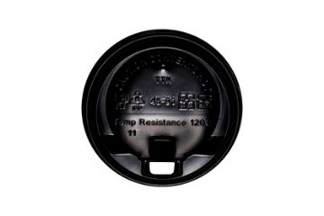 Picture of 12oz Black Safelock Coffee Cup Lids (1000)