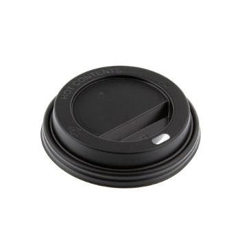 Picture of 12oz Black Coffee Cup Lids (1,000)
