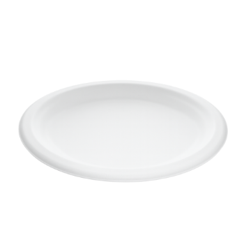 Picture of New 10"x8" Bagasse Oval Plate (10x50's) - PFAS FREE