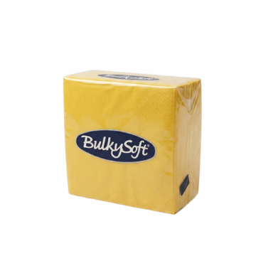 Picture of BulkySoft 33cm x 33cm Yellow 2ply 4fold Napkin (20x100)