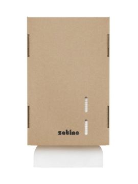 Picture of Satino Wfold Hand Towel Cardboard Dispenser Brown(6) 360sheets