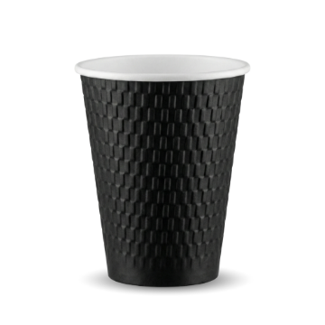 Picture of 12oz Black Embossed PE DW Hot Cups (20 x 25's)