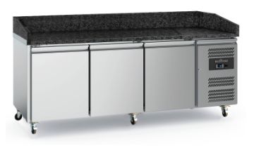 Picture of PIZZA COUNTER 3 DOORS GRANITE  WITH WHEELS