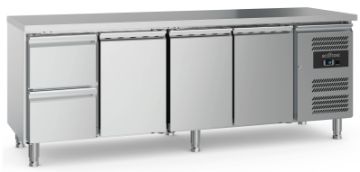 Picture of 700 REFRIGERATED COUNTER 3 DOORS AND 2 DRAWERS  WITH ADJUSTABLE FEET