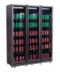 Picture of REFRIGERATOR 3 GLASS DOORS BLACK NAP-1200 HT - WITH DOOR HEATING