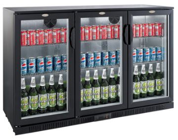 Picture of BACKBAR COOLER BLACK 3 DOORS