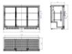 Picture of BACKBAR COOLER BLACK 3 SLIDING DOORS