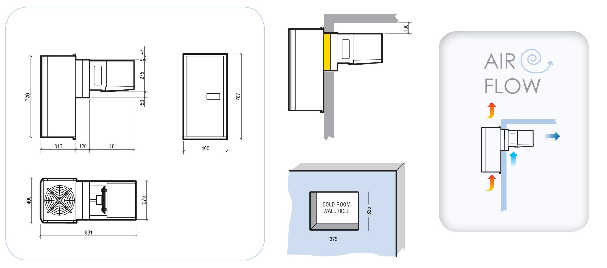 Picture of NEGATIVE WALL-MOUNTED UNIT 3,7-5,2 M3 SMALL