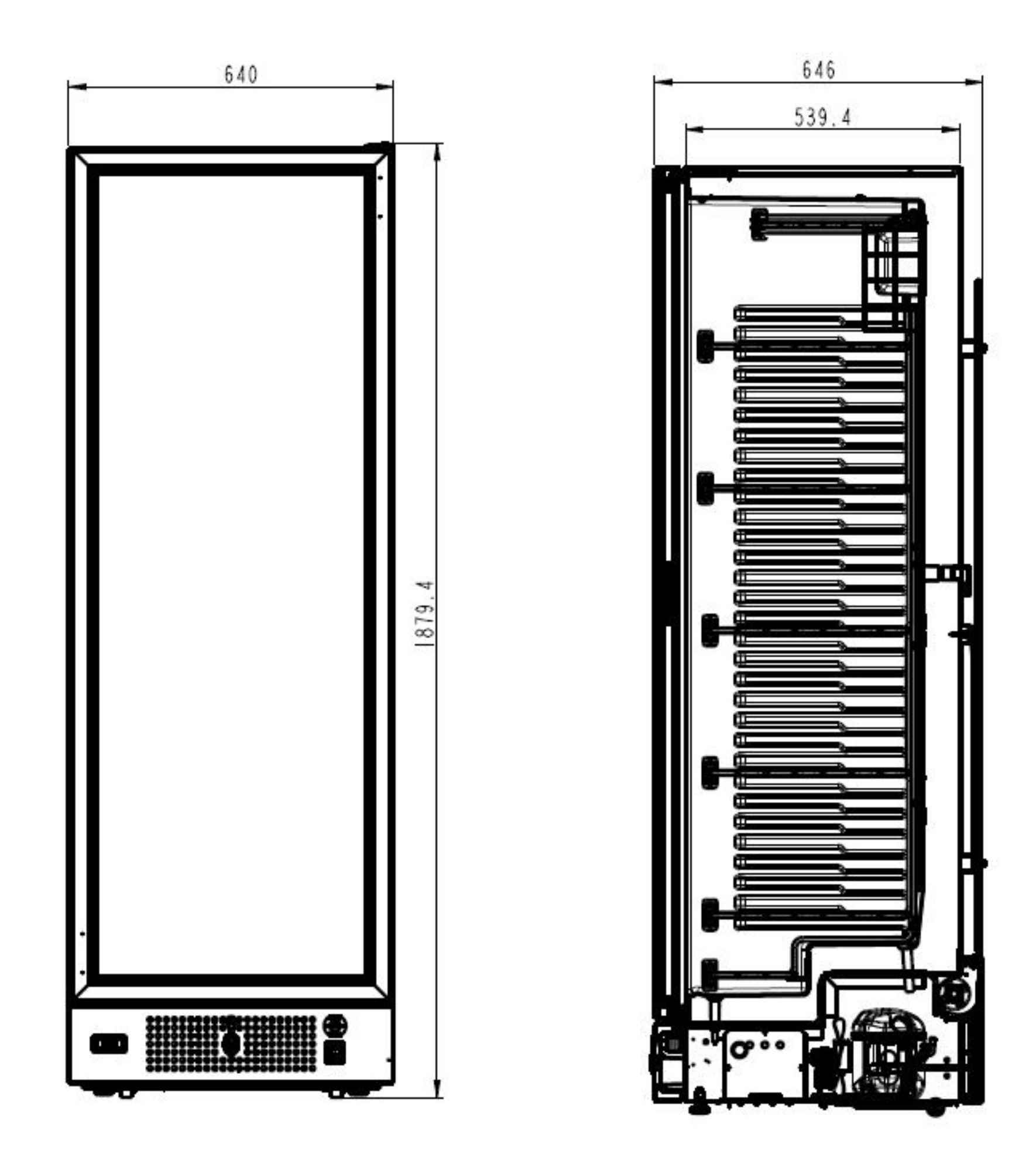 Picture of CombiSteel Freezer Single Glass Door Black 382L