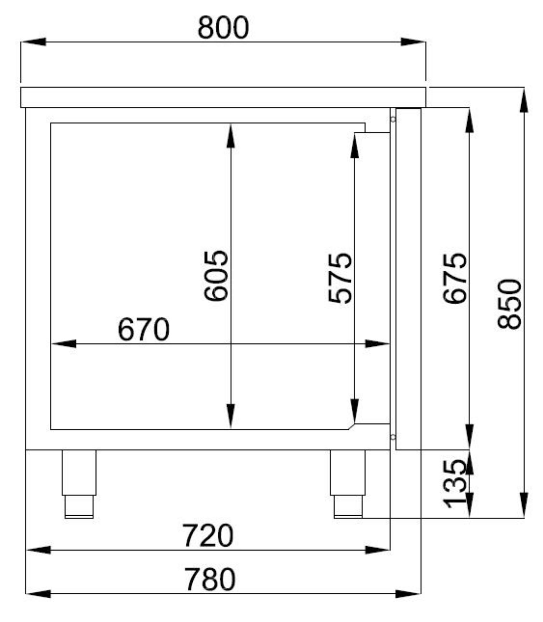 Picture of CombiSteel Pro Line Refrigerated Bakery Counter 2 Doors