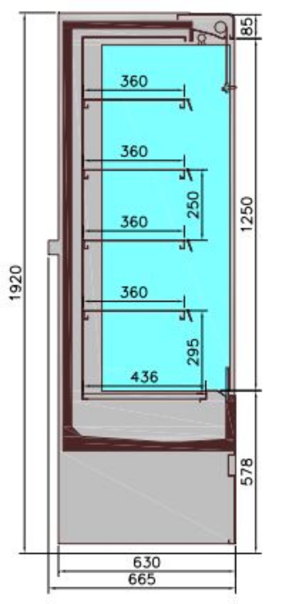 Picture of CombiSteel Open Multideck Glass Display Fridge 1.9m
