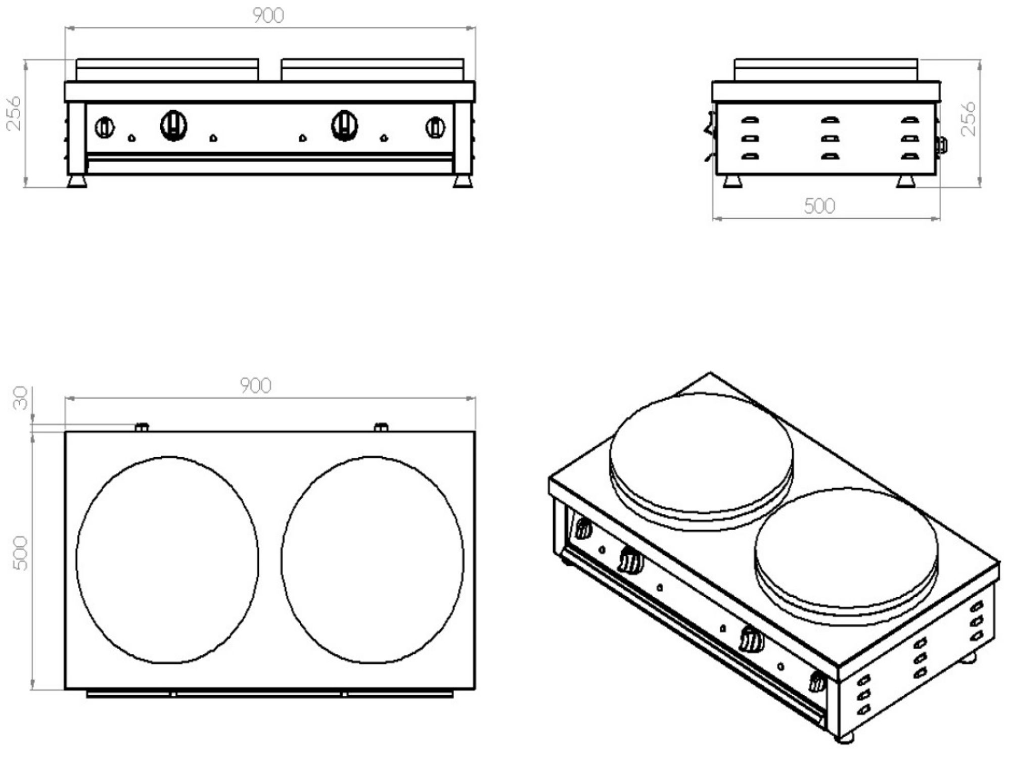 Picture of CombiSteel Twin Plate Crepe Maker