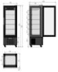 Picture of CombiSteel Black Dessert Display Fridge 1950