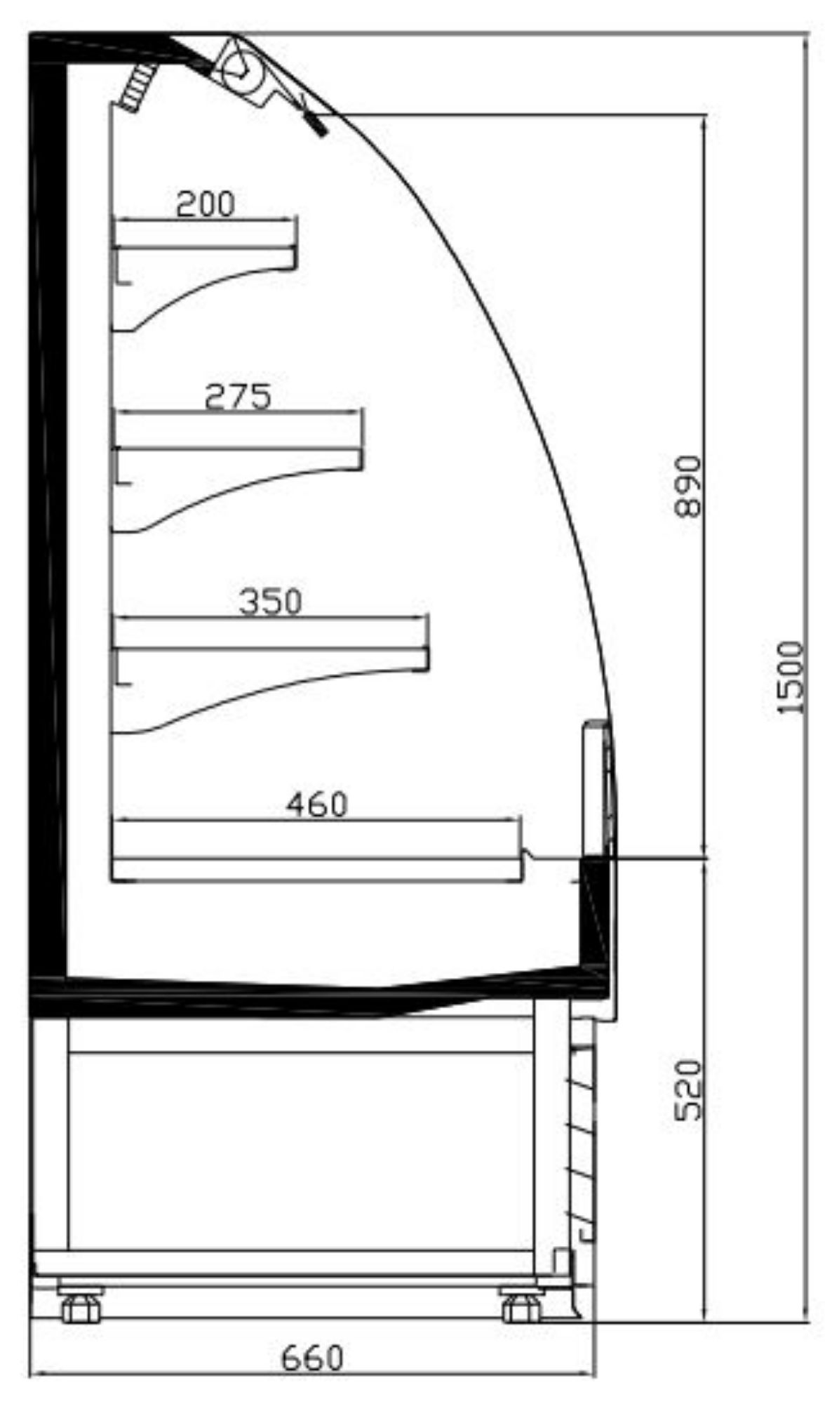 Picture of CombiSteel Patisserie Cake Display 1.5m