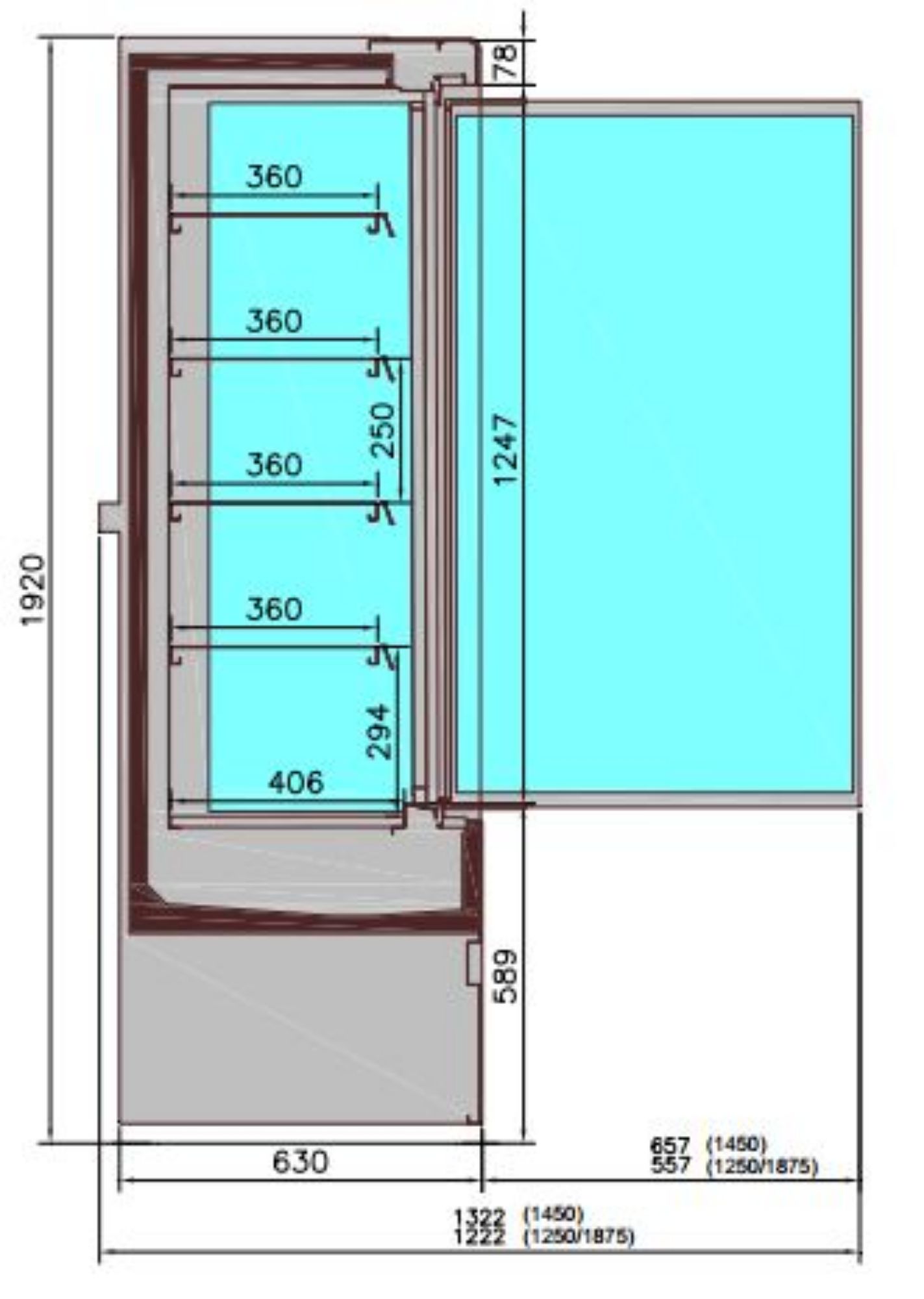 Picture of CombiSteel Multideck Glass Display Fridge 1.9m