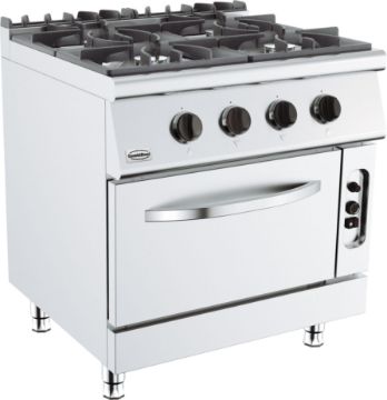 Picture of CombiSteel Base 700 Gas Stove 4 Burners with Gas Oven