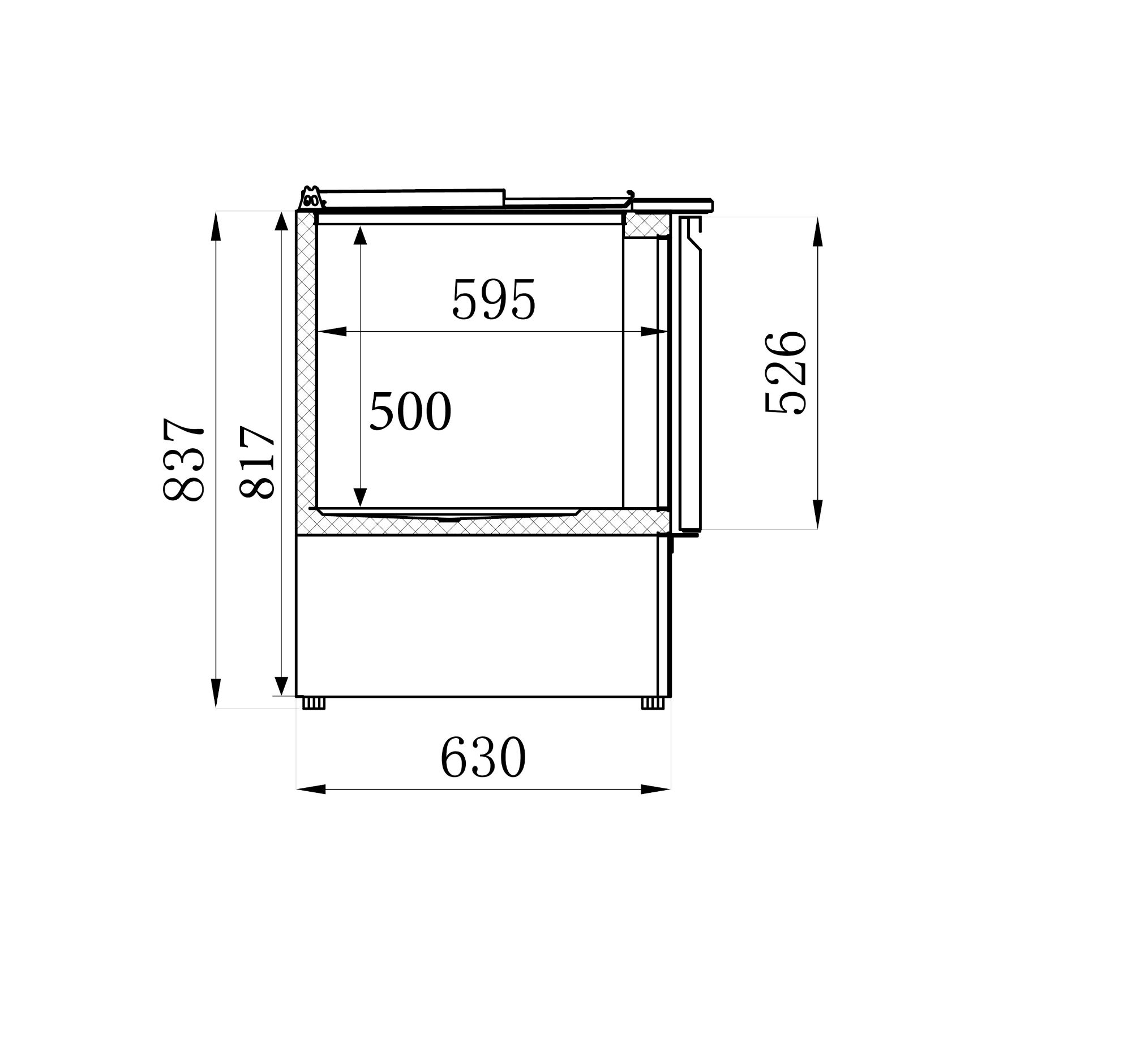 Picture of Combisteel 3 Door Saladette Prep Fridge